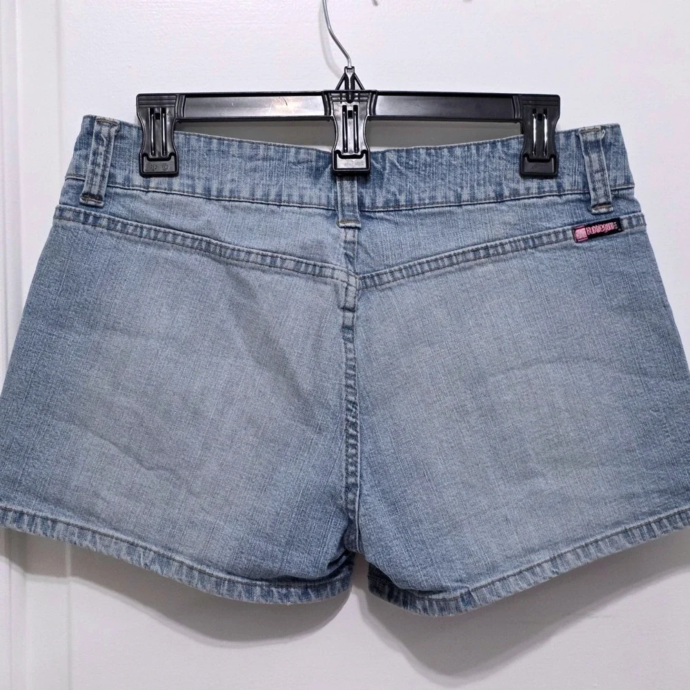 Bubblegum USA Y2K Denim Shorts Light Wash Blue Size 13/14 Cute Summer Vintage